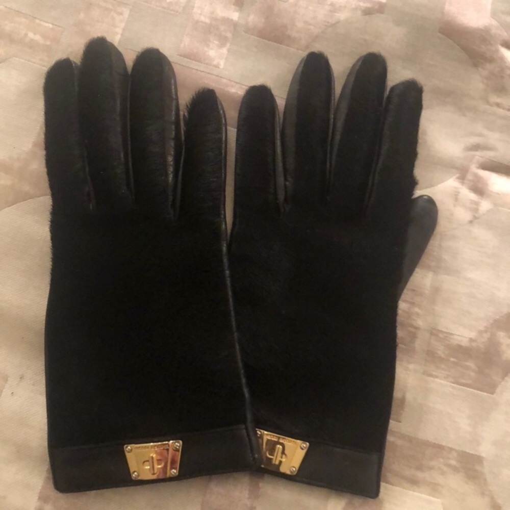 Cashmere lined Lamb skin and Mink Gloves